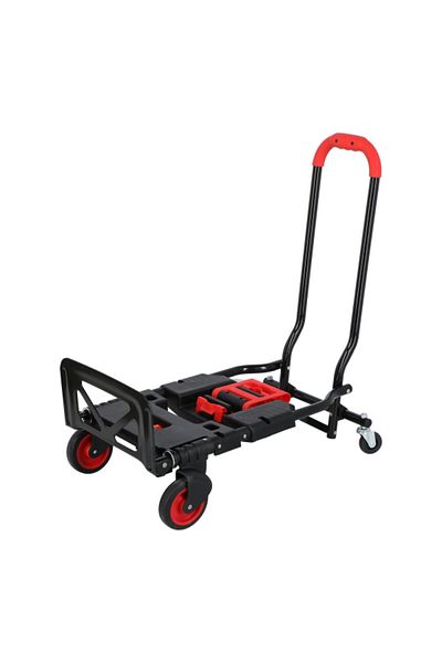 Jrwh Transport Heavy Duty Steel Transport Foldable 2 in 1 Hand Truck 120 Kg