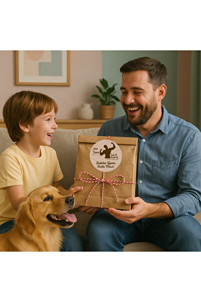 Dekals 1 Adet 32x40 Babalar Günü Hazır Hediye Paketi Seti Gömlek, Sweat vs. uygun (Paket+ip+ ETİKET-8CM)