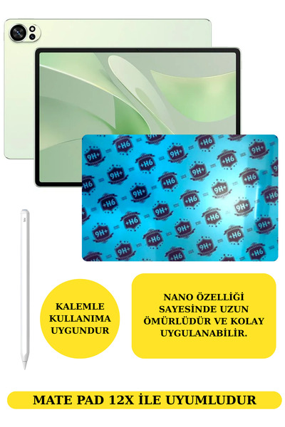 foxpower Huawei Matepad 12X Nano Ekran Koruyucu Darbeye Tam Dayanıklı Esnek N...