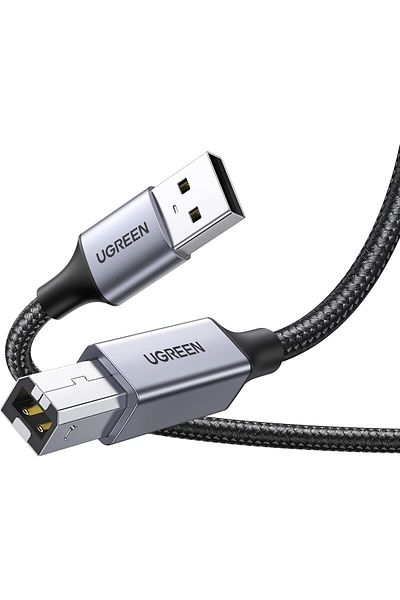 Ugreen Printer Cable 1M, Printe Cord Braided USB 2.0 A to B Male Cable Compatible with USB Type B