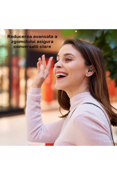 Smart Vibe In-Ear Headphones True Wireless TOZO® AgileSolo Stereo Sound ORIGX, Noise Reduction, Comfort Fit, Black