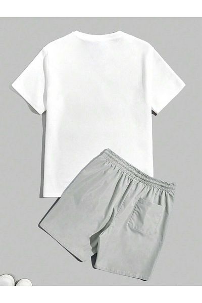 YUVEST Blackrock Unisex Oversize King Signature Printed Black Crew Neck T-Shirt Shorts