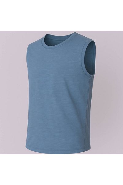 trender Blue Men's Sleeveless T-Shirt 2752