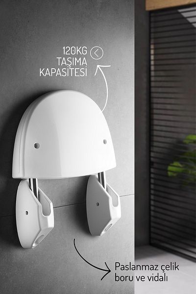 Nandy Home Επιτοίχιο κάθισμα μπανιέρας που ανοίγει και κλείνει - Υποστήριξη ηλικιωμένων και άτομων με ειδικές ανάγκες