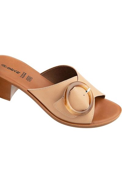 Muya 3500-430/002 Andra Anatomical Sole Round Buckle Women's Slippers