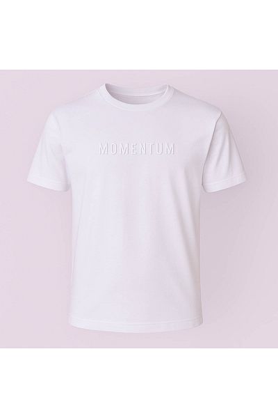 trender Momentum Print White Men's T-Shirt