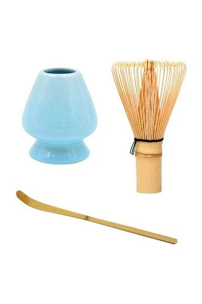 fun zone 3-Piece Matcha Green Tea Whisk Set Blue/Beige