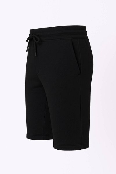 trender Sharndonless Three Thread Black Men's Shorts 8042