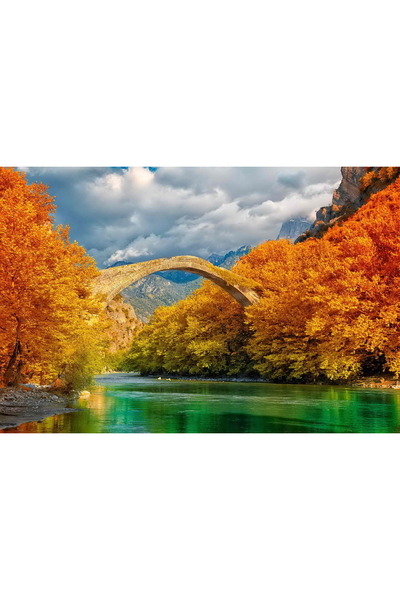 media Fototapet de perete autoadeziv si lavabil Podul dintre munti, 250 x 200 cm