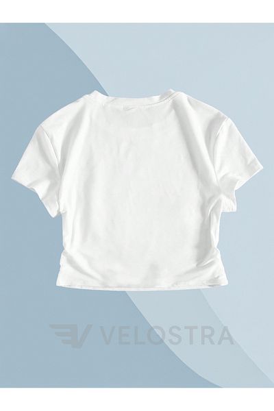 Velostra Women's Cartoon Printed Tee Crop