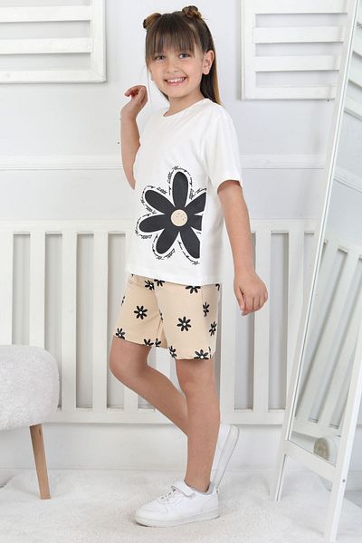 ZUZUNGA Σετ κοριτσίστικο σορτς με κοντό μανίκι Daisy με τσέπες