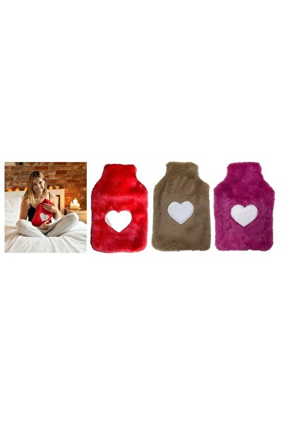 Sia Warm Water Bag 3 Pcs, Plush Heart, Thermofor 26X17X2Cm 1 Liter