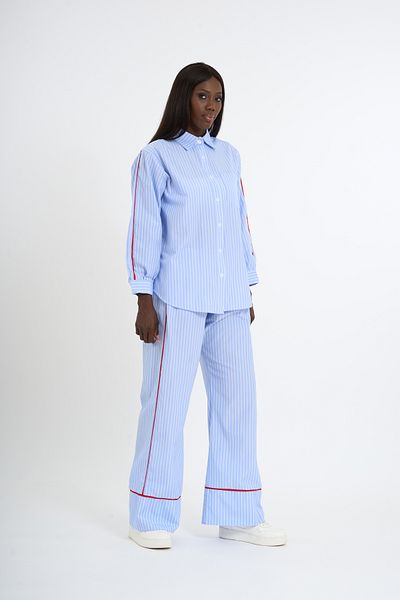 HANIQA Women's Striped Casual Suit
