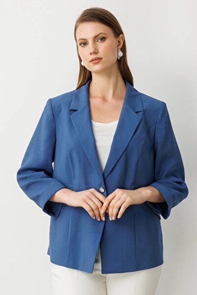 Ekol Şerit Taş Detaylı Duble Kol Ceket 4544-25