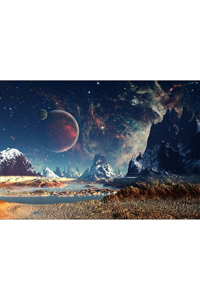 media Fototapet de perete autoadeziv si lavabil Univers in viitor, 300 x 200 cm