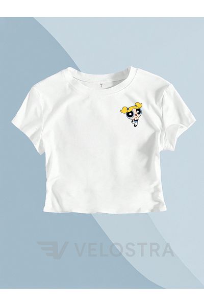 Velostra Women's Cartoon Printed Tee Crop