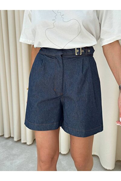Felicita Boutique Kemer Görünüm Detaylı Denim Şort