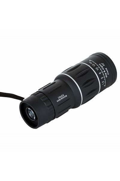 FOXMAG24 Monocular-Telescope, Magnification Factor 16 X, Lens Diameter 52 mm, Case Included, Black