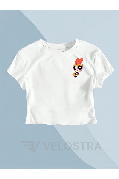 Velostra Women's Cartoon Printed Tee Crop