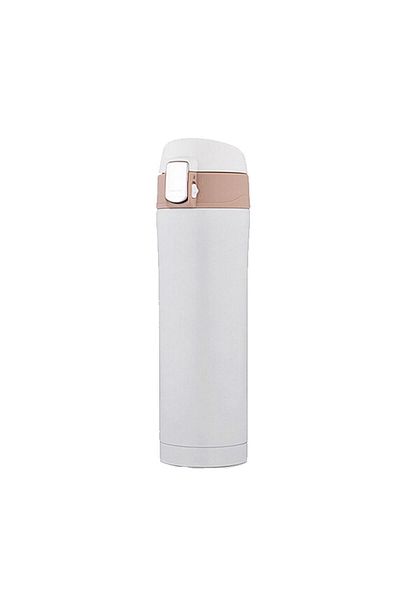 zola Cană termică, 450 ml, oțel inoxidabil, mâner ergonomic, strat antiderapant, 24 cm, albă