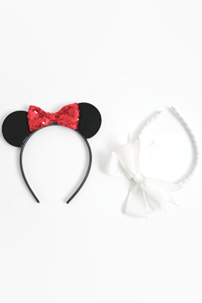 lilico Coroană pentru fetiță din grosgrain alb-negru