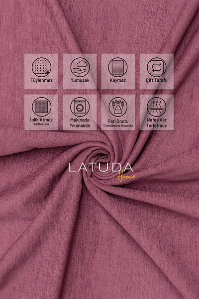 Latuda Concept Single Seat Cover Armchair Cover Sofa Shawl 2 Pieces 110X175 cm