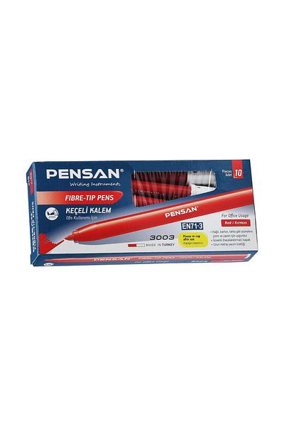 Pensan Foam Pen Red 10 Pack 3003