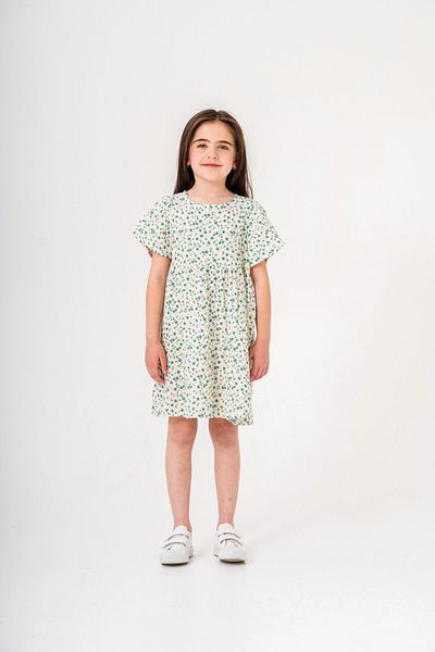 My Hanne Floral Patterned Girl's Muslin Dress 3802