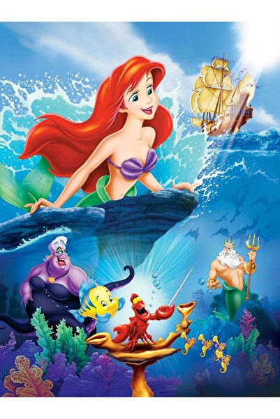 media Αυτοκόλλητη και πλενόμενη τοιχογραφία Πριγκίπισσα Άριελ - Η Μικρή Γοργό...