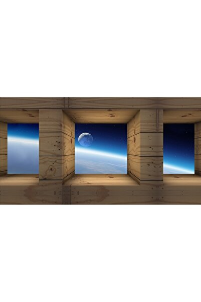 media Fototapet de perete autoadeziv si lavabil Fereastra spre univers, 270 x 200 cm