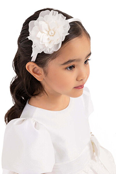 Pamina Elegant White Dress, - for Girls, with Matching Bow and Headband, 33227 - 68 cm