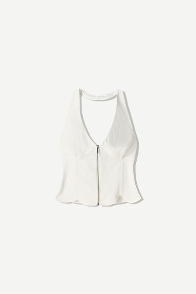 Bershka Bengaline top with zip