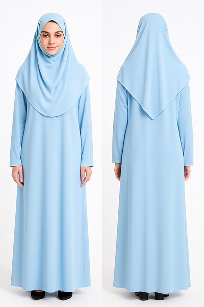 ZEHRANAZ NAMAZ ELBİSESİ Prayer Dress (Baby Blue)