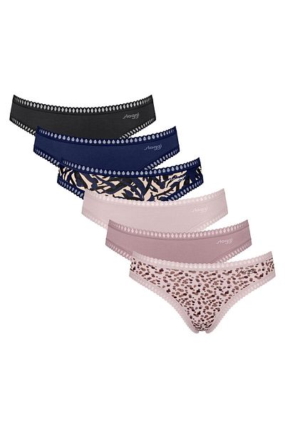 SLOGGI Damen Slips, 6er Pack - GO Crush Mini C6P, Unterhose, Stretch-Baumwolle