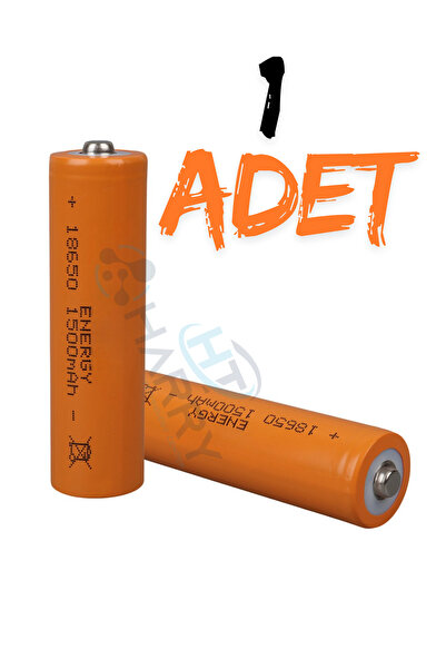 harry 1 Adet 3.7 Volt 1500 Mah 18650 Başlıklı Pil Şarj Edilebilir PİL Li-ion (Lityum İyon) FENER PİLİ