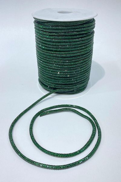 Limelia Emerald Green Full Tight Stone Pipe Ribbon Cord