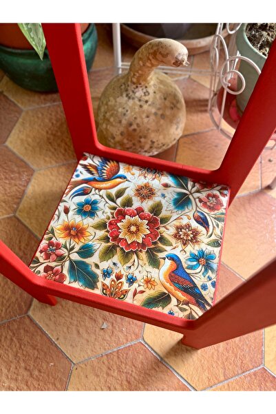 Bypinaryuksel Tasarım Desenli Ahşap Mini Komodin