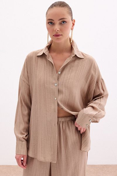 Sateen Cămașă casual - Camel