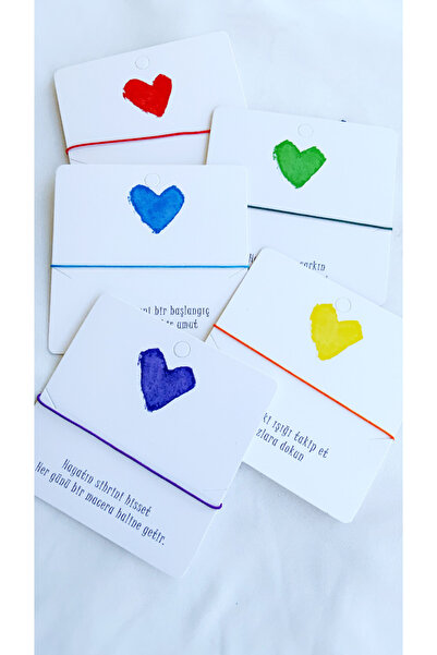 Atölye Merdiven 10lu Renkli İp bileklik Seti Doğumgünü, Nişan, Kına, Baby Sho...