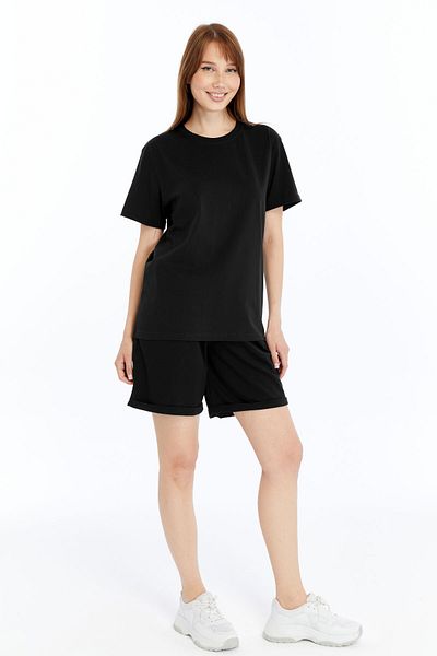OXVİN 2-Piece Women's T-Shirt - Shorts Set Regular Modal Blend (Shorts - T-Shirt)