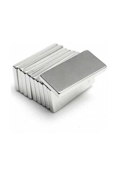 Dünya Magnet 5 Adet, Köşeli Neodyum Mıknatıs, 20x8x2 Mm, Dikdörtgen Güçlü Magnet