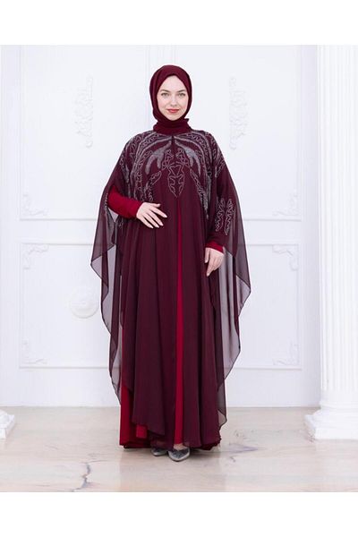 Tebrikler tekstil caftan elegant pentru femei din 2 piese model 4467