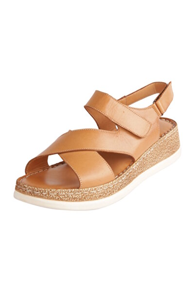 Mammamia D25YS-02400 Sandale confortabile pentru femei din piele maronie