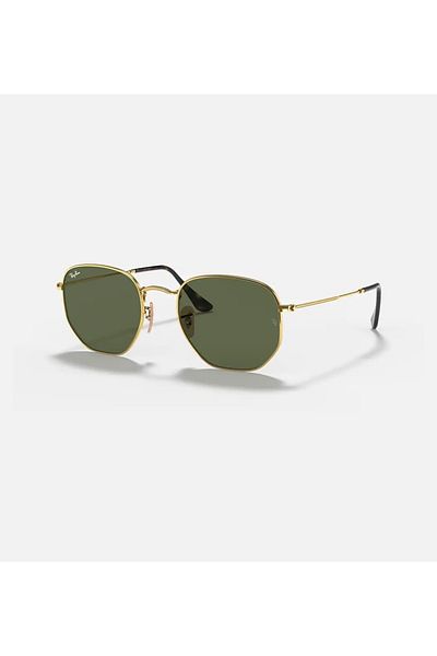 Ray-Ban Hexagonal Arista Gold Sunglasses RB3548N 001 Size 54