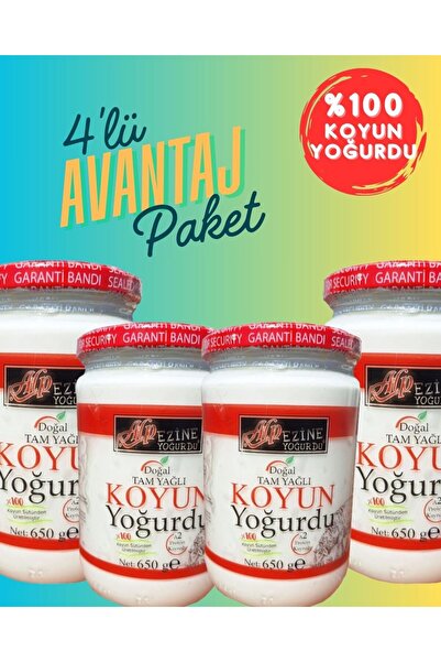 ALP EZİNE YOĞURDU Koyun Yoğurdu % 100 Doğal 4 Adet * 650g toplam 2.600g | Alp...