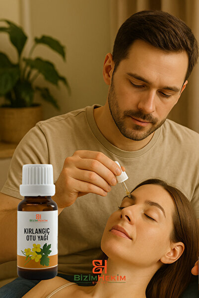 BİZİMHEKİM ŞİFA EVİ Saf Kırlangıç Otu Yağı – %100 Doğal Bitkisel Göz Burun Cilt Bakım & Desteği