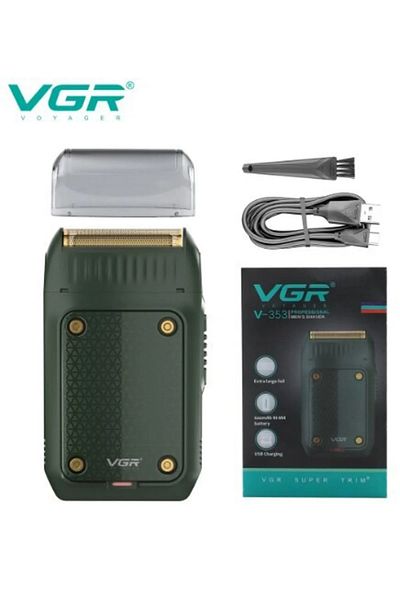 VGR Professional Green USB Hair Clipper, Portable Rechargeable Electric Shaver