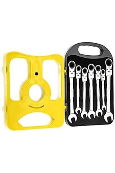 SULFAR Chrome Flexible Ratchet Wrench Set - 7 Pcs, Size: 8,10,12,13,14,17,19Mm