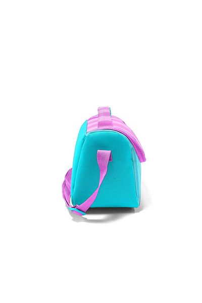Coral High Turquoise Pink Striped Thermo Lunch Box 11787