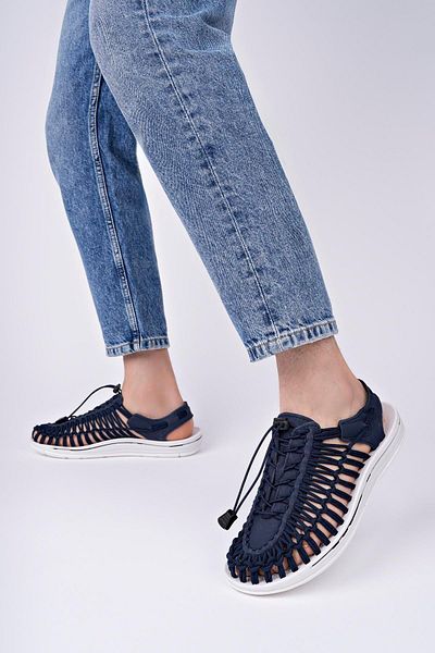 Aymood Καλοκαιρινά ανδρικά πέδιλα Unisex με ελαστικά κορδόνια Γυναικείες παντόφλες Υφαντό σχέδιο Σανδάλια παραλίας Nef